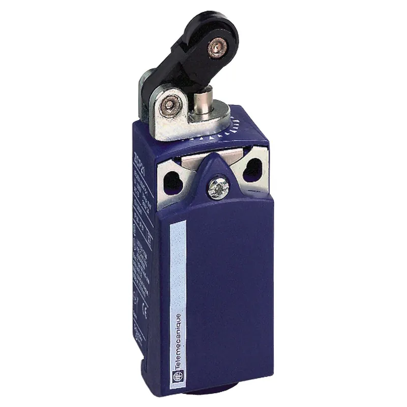 Modern Limit switch, XC Standard, XCKP, thermoplastic plastic roller lever plung. Hor, 1NC+1 NO, snap