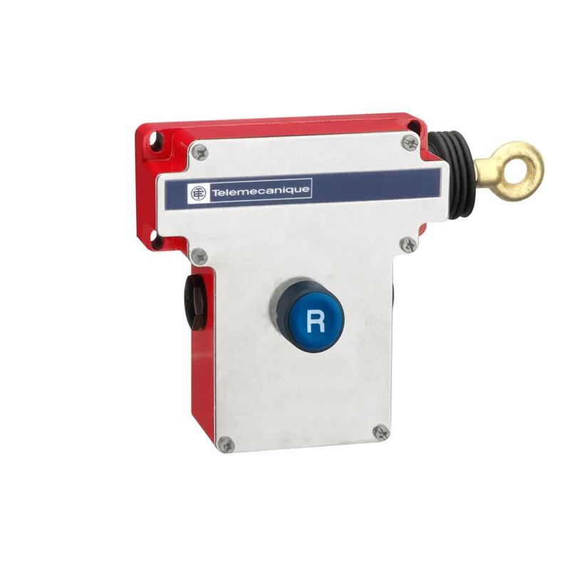 Secure Checkout Latching emergency stop rope pull switch, XY2C, e XY2CE, RH side -1NC+1 NO, Flush pushbutton