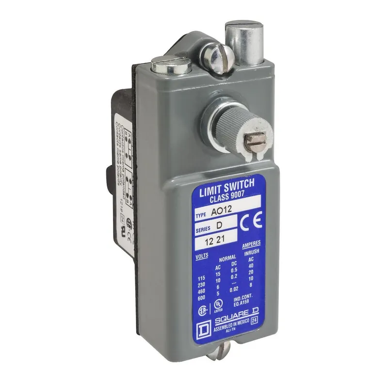 Limit switch, 9007AW, heavy duty industrial, precision, 15A at 120VAC, 1NO/1NC, lever arm Hot Picks