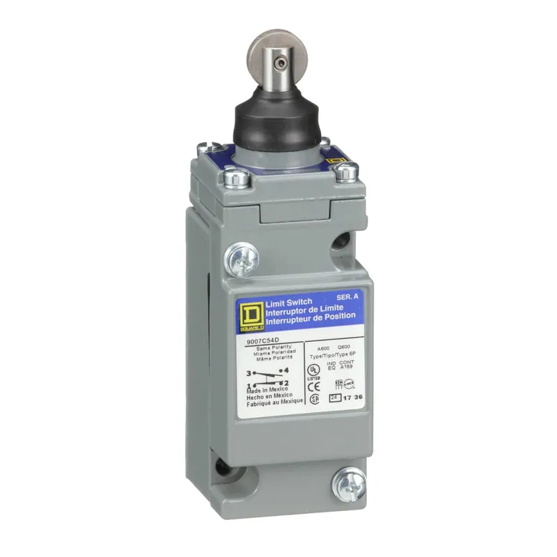 Certified Limit Switch, Top Roller, 1NO/NC, Contacts, 10A, 600VAC, Plug-In