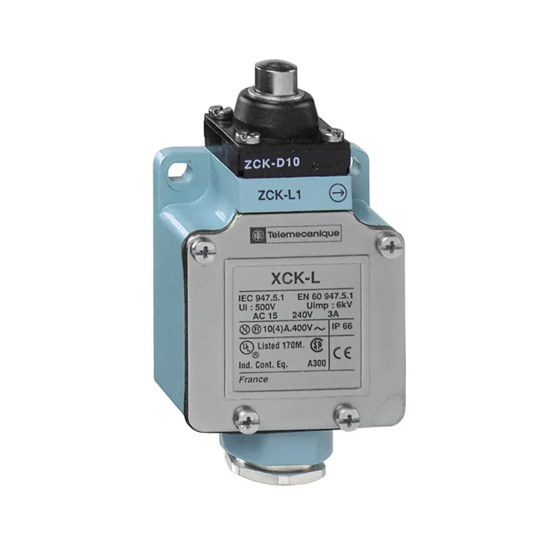 Limit switch, Limit switches XC Standard, XCKL, metal end plunger, 1NC+1 NO, snap action, 1/2NPT Same Day Shipping