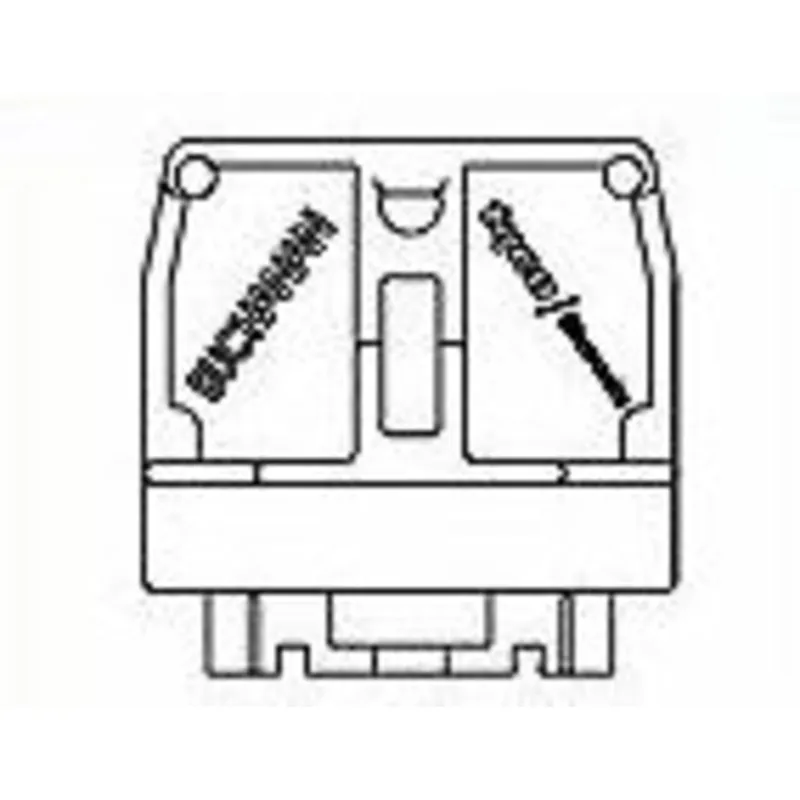 Markdown Terminal Block, End Section, Gray, Flat Base, 35A