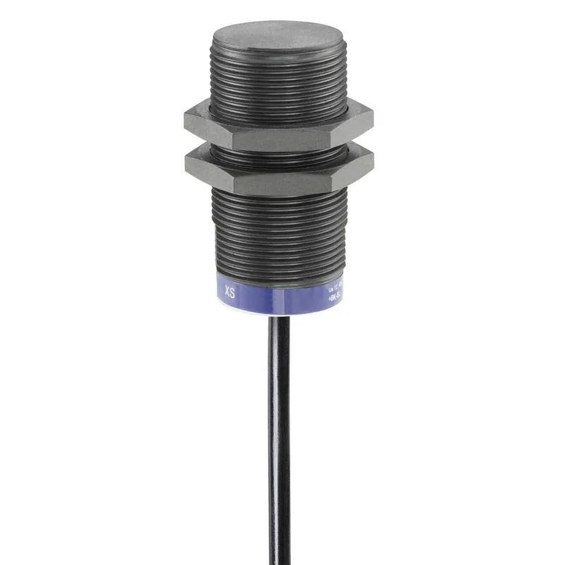 Free Returns Inductive proximity sensors XS, inductive sensor XS4 M18, L41mm, PBT, Sn8mm, 24...48 VDC, cable 2 m