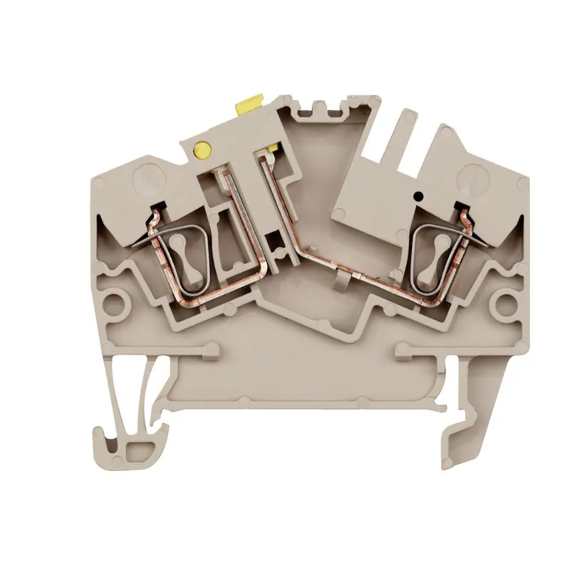 Exclusive Offer Terminal Block, Test-Disconnect, Tension-Clamp, 2.5 mm², 400V, 10A, Pivoting, Dark Beige